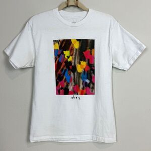 Obey Flower Painting Short Sleeve Streetwear T-shirt S